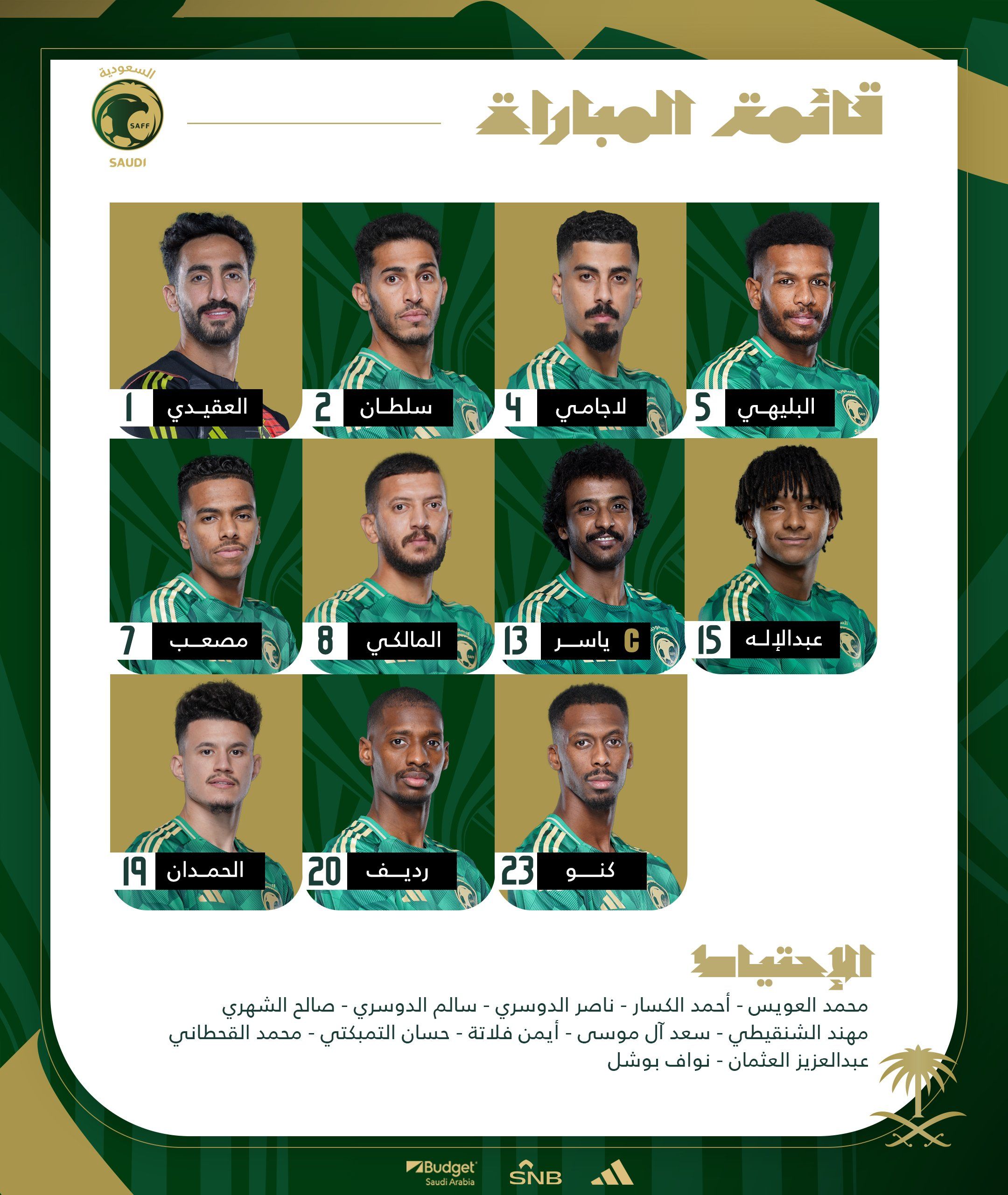 تشكيل منتخب السعودية تشكيل منتخب السعودية