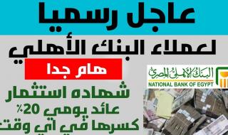 أخبار مصر | استثمر في شهادات البنك الأهلي المصري 2025.. أنسب مدة بأعلى عائد