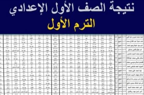 أخبار مصر | رابط نتيجة الصف الأول الإعدادي الترم الأول 2025 بالاسم ورقم الجلوس